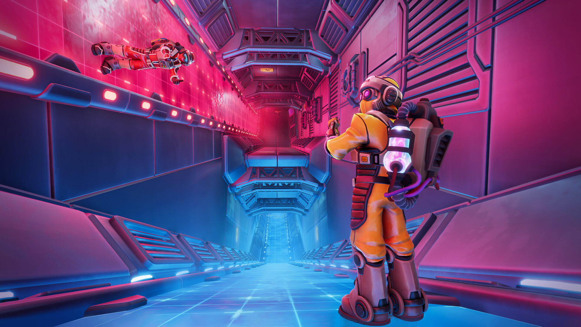 We Were Here Tomorrow - system requirements - two suited Explorers meet in a retro office room