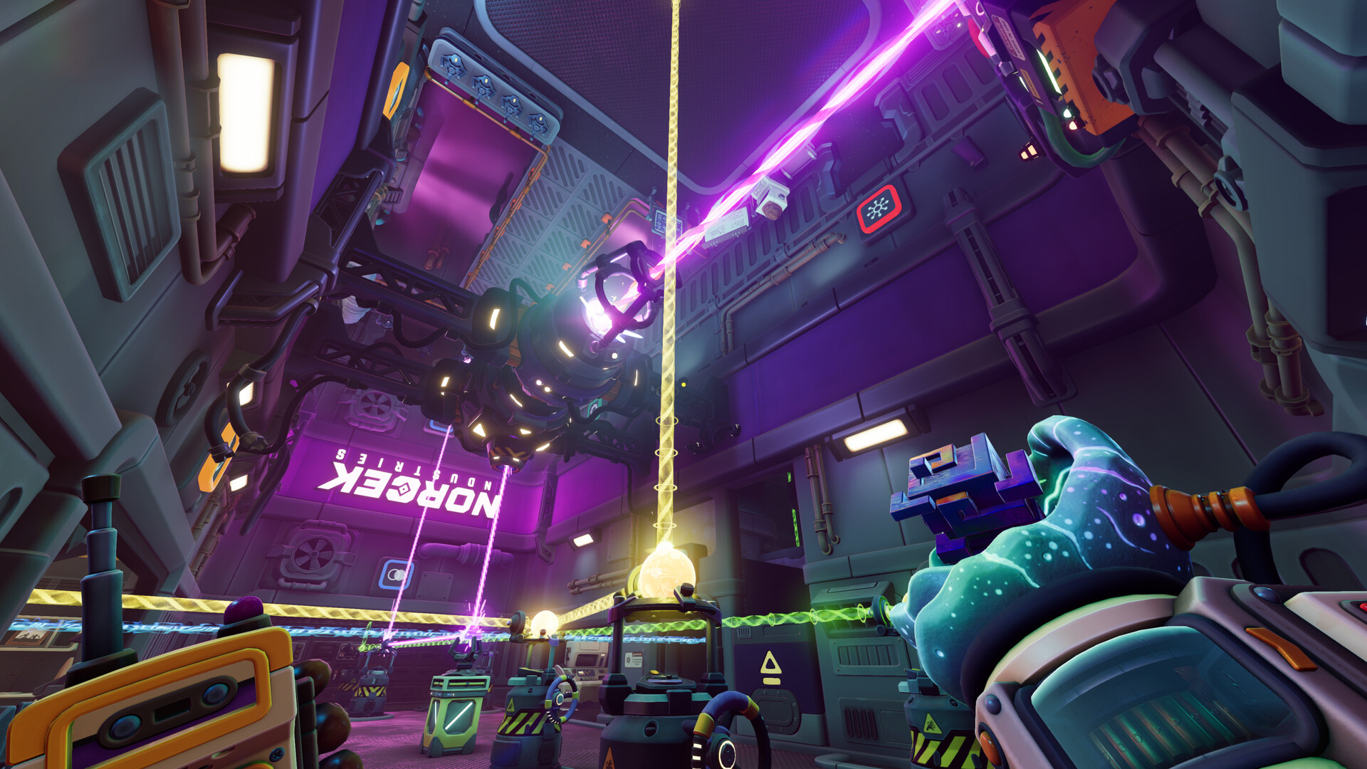 We Were Here Tomorrow - system requirements - laser machinery inside the Norček Industries hall